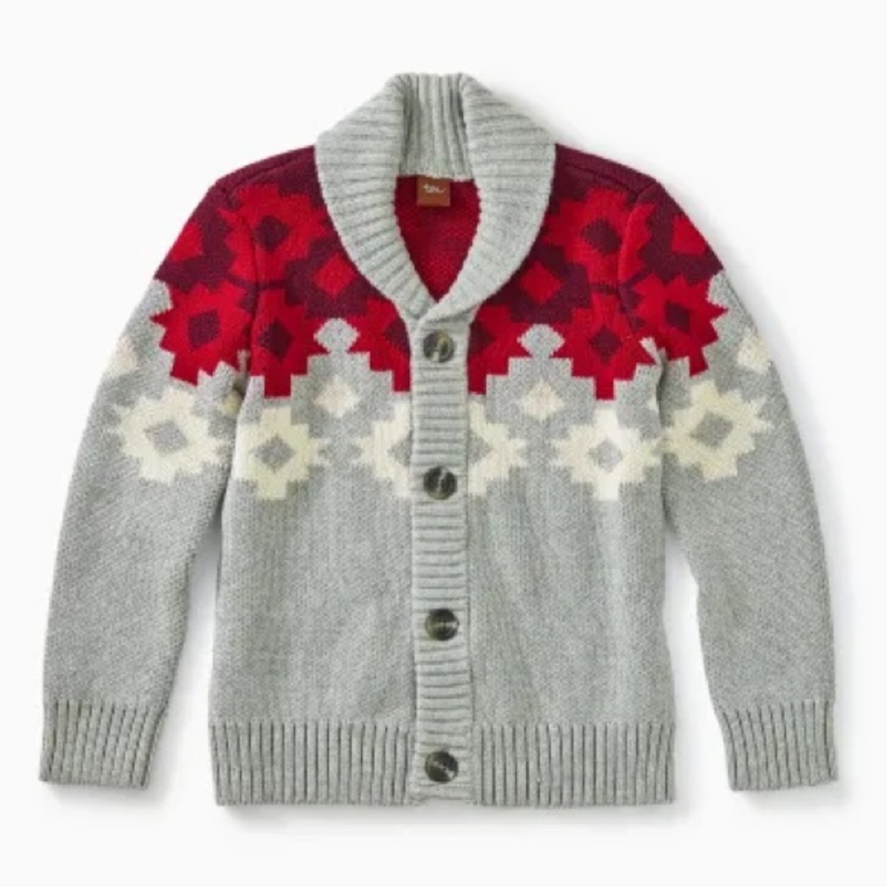 TEA COLLECTION button front shawl collar cardigan boys XL